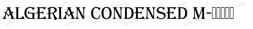 Algerian Condensed M字体转换